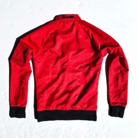 Adidas Manchester United Track Top Full Zip Bomber Jacket Red XS Extra Small